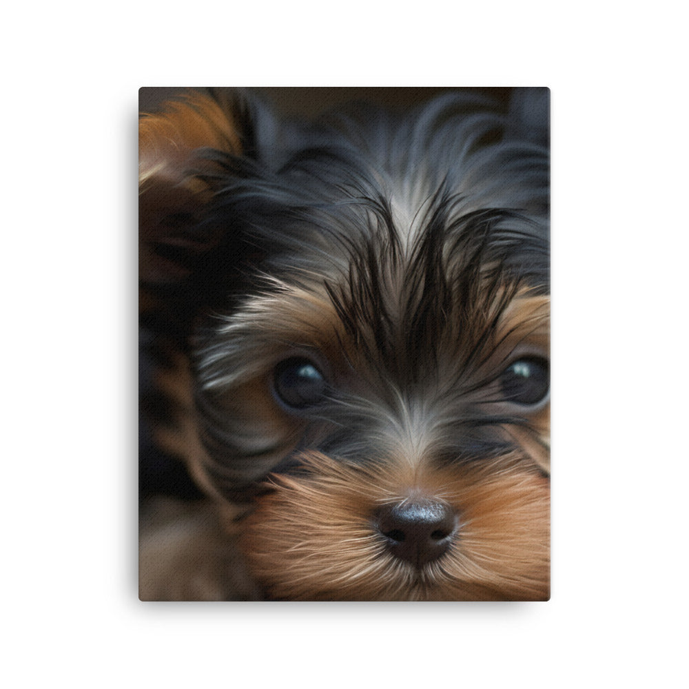 Yorkshire Terrier Pup Canvas - PosterfyAI.com