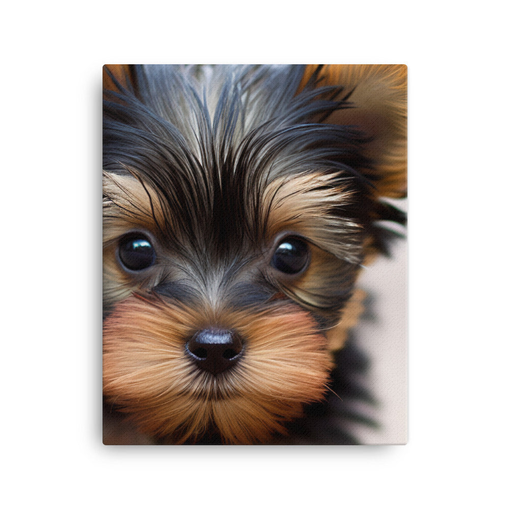 Yorkshire Terrier Pup Canvas - PosterfyAI.com