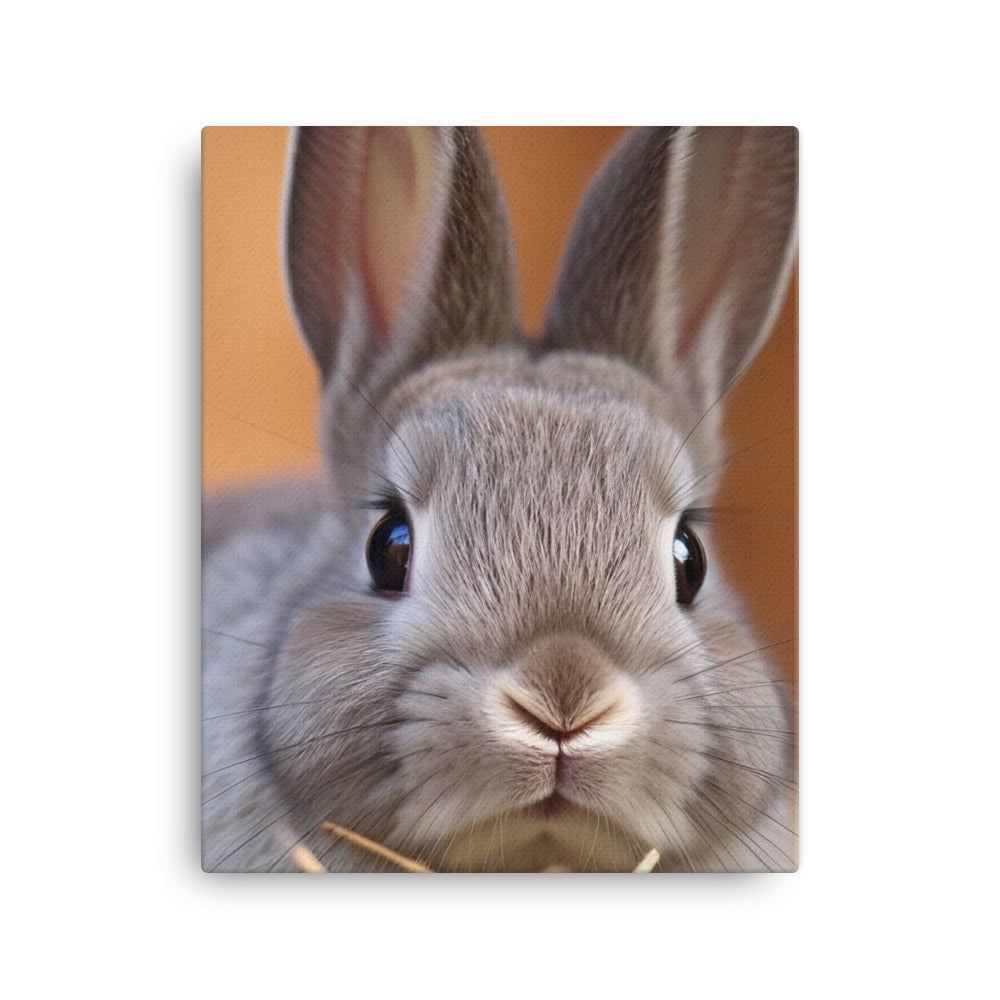 Netherland Dwarf Bunny Canvas - PosterfyAI.com
