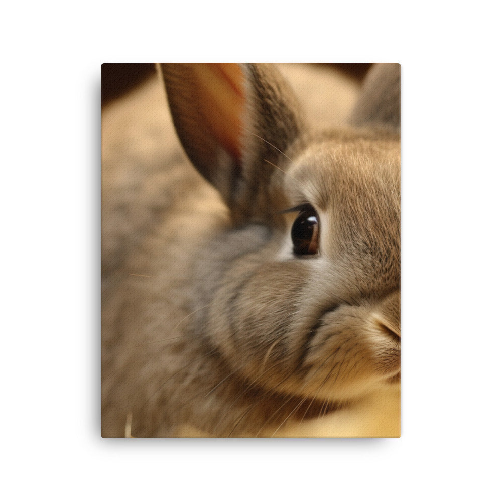 Netherland Dwarf Bunny Canvas - PosterfyAI.com