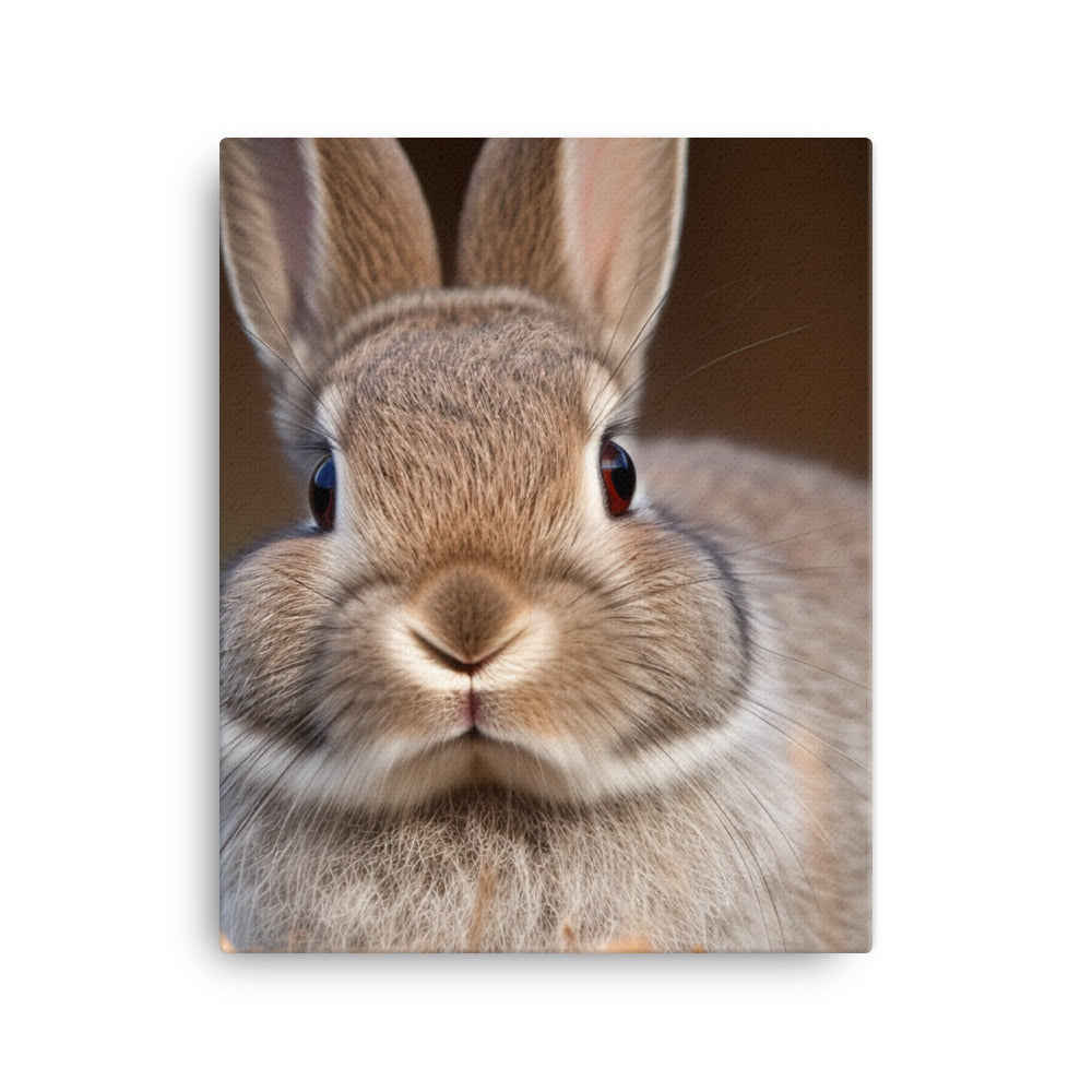Netherland Dwarf Bunny Canvas - PosterfyAI.com