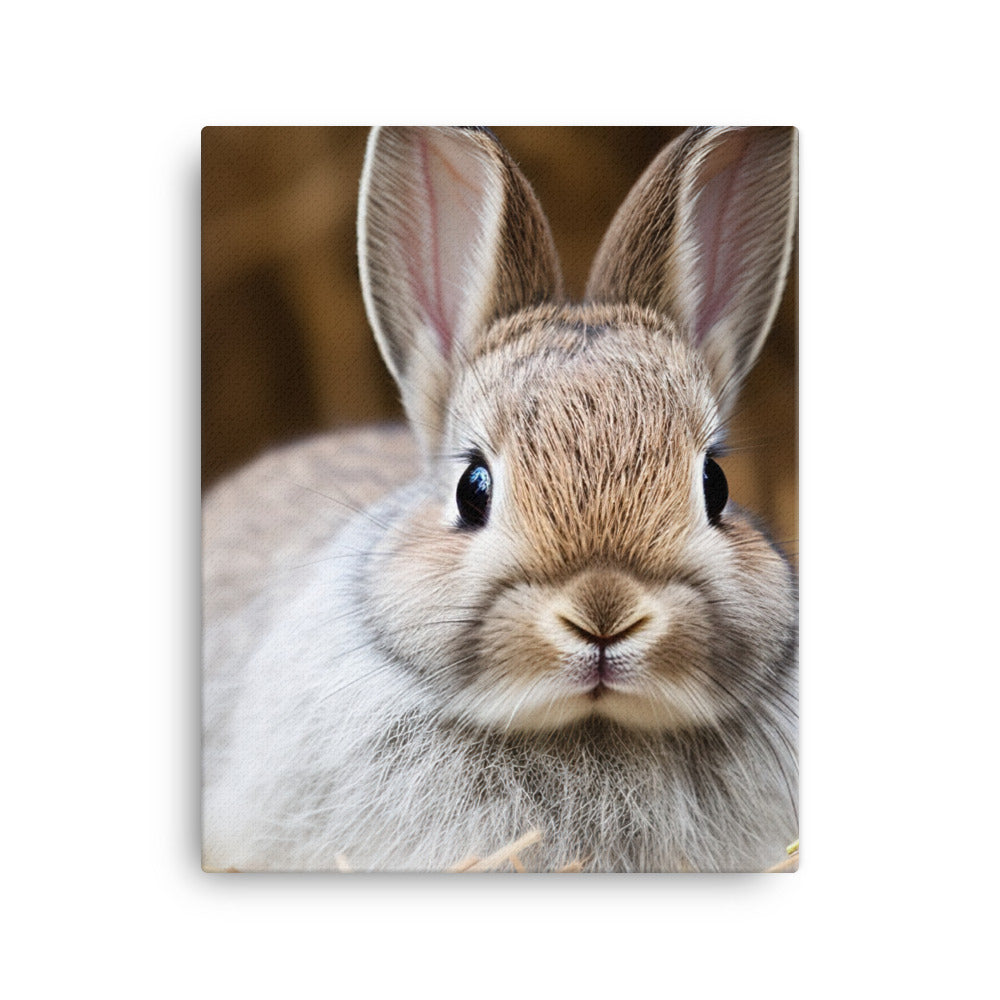 Netherland Dwarf Bunny Canvas - PosterfyAI.com
