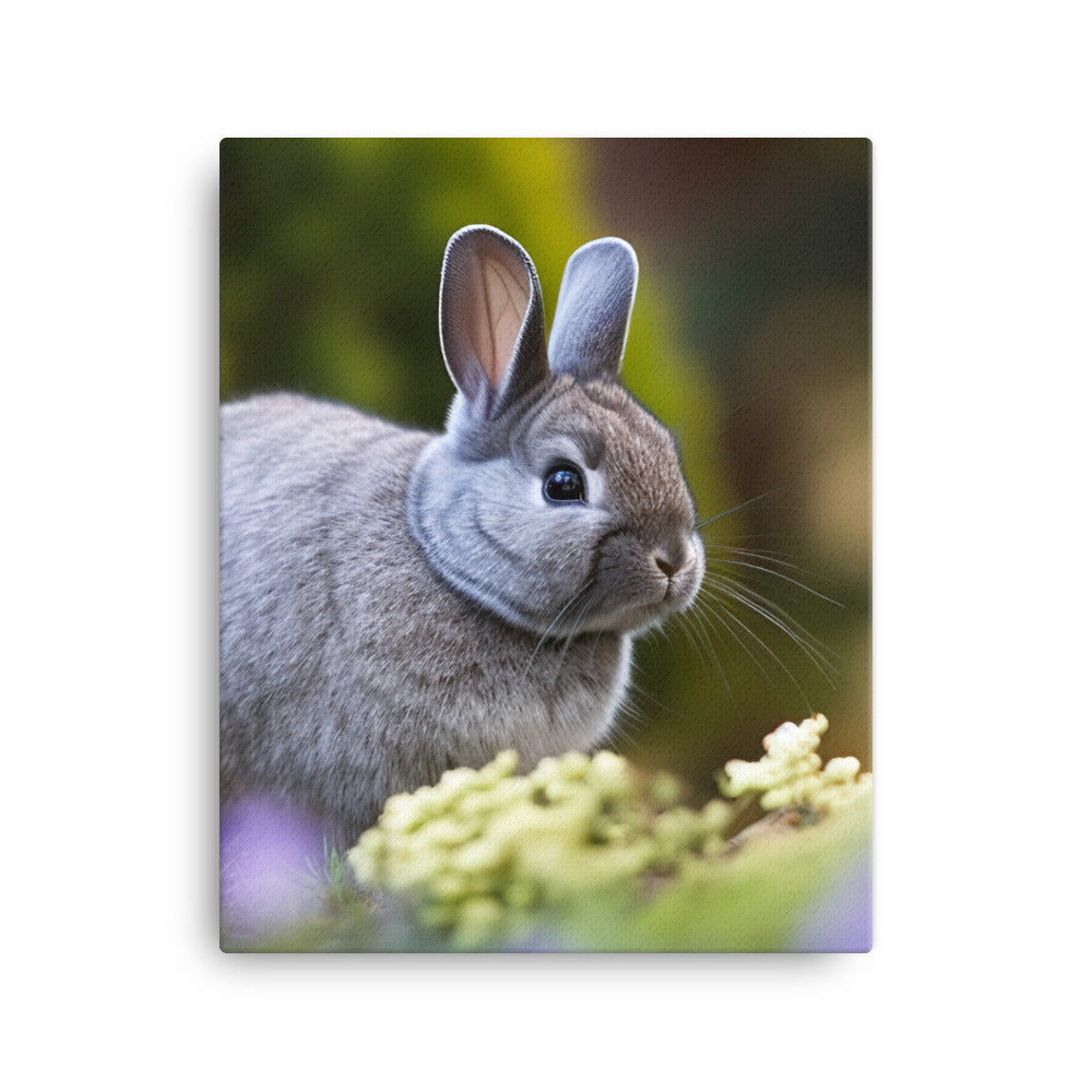 Netherland Dwarf in the Garden Canvas - PosterfyAI.com
