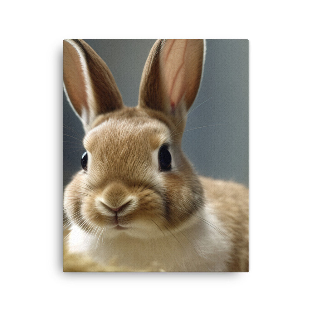 Mini Rex Bunny Canvas - PosterfyAI.com