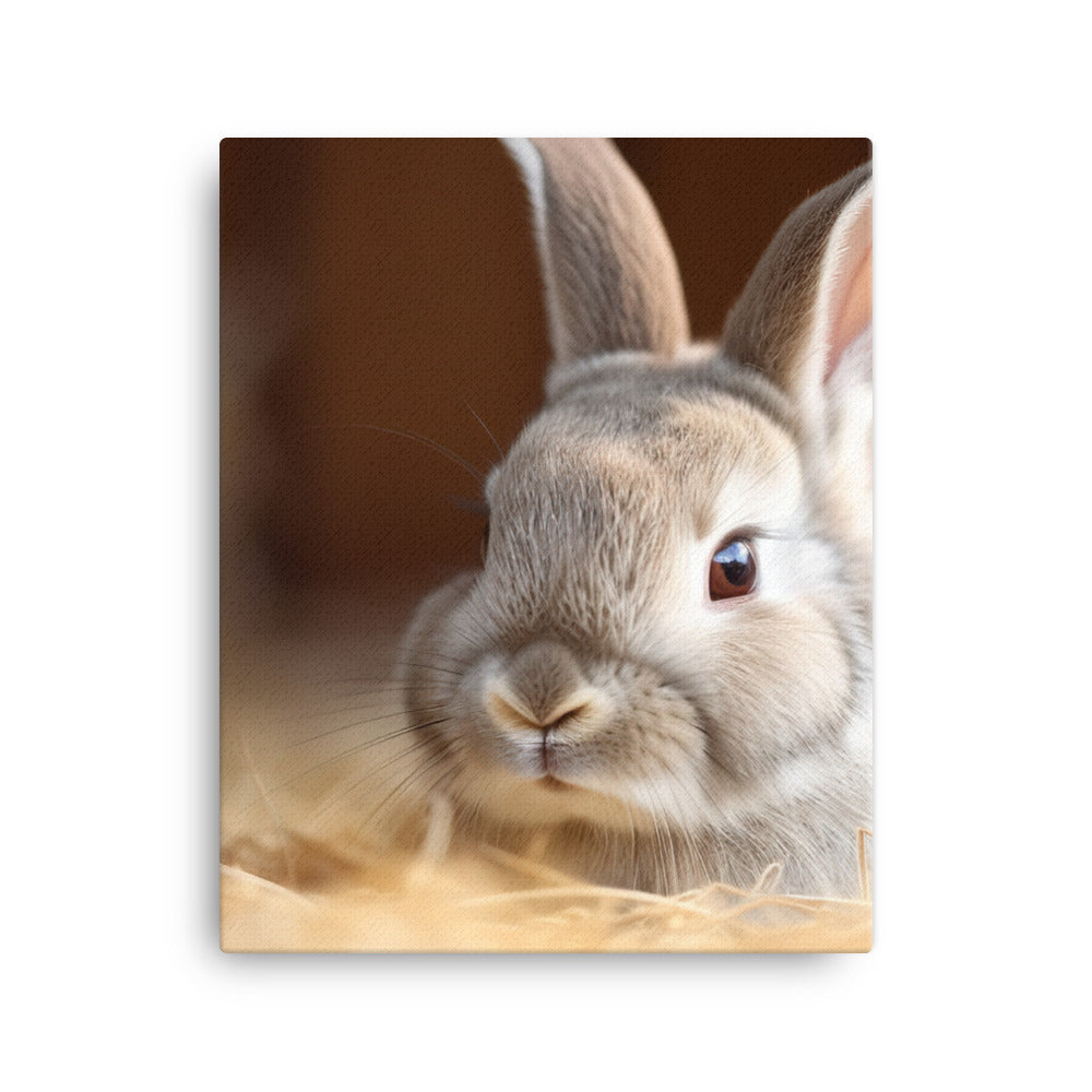 Mini Rex Bunny Canvas - PosterfyAI.com