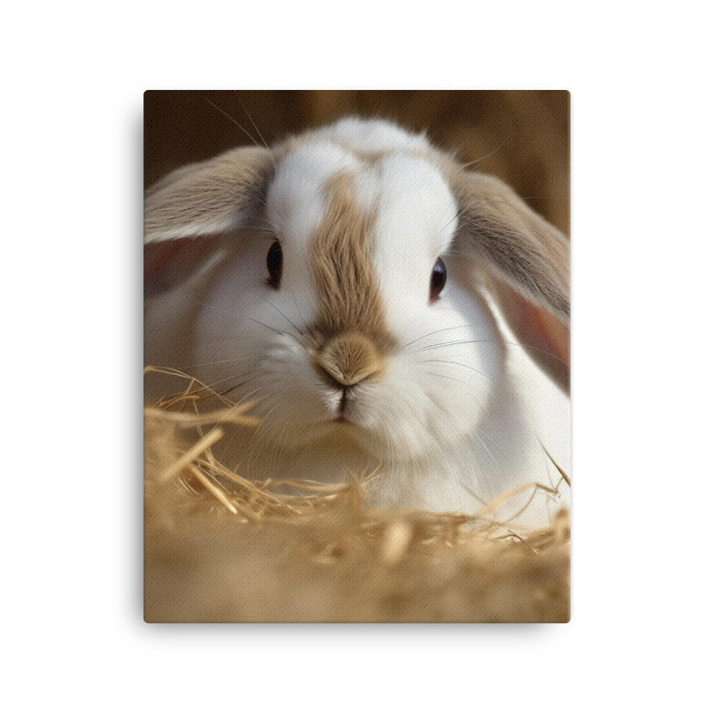 Mini Rex Bunny Canvas - PosterfyAI.com