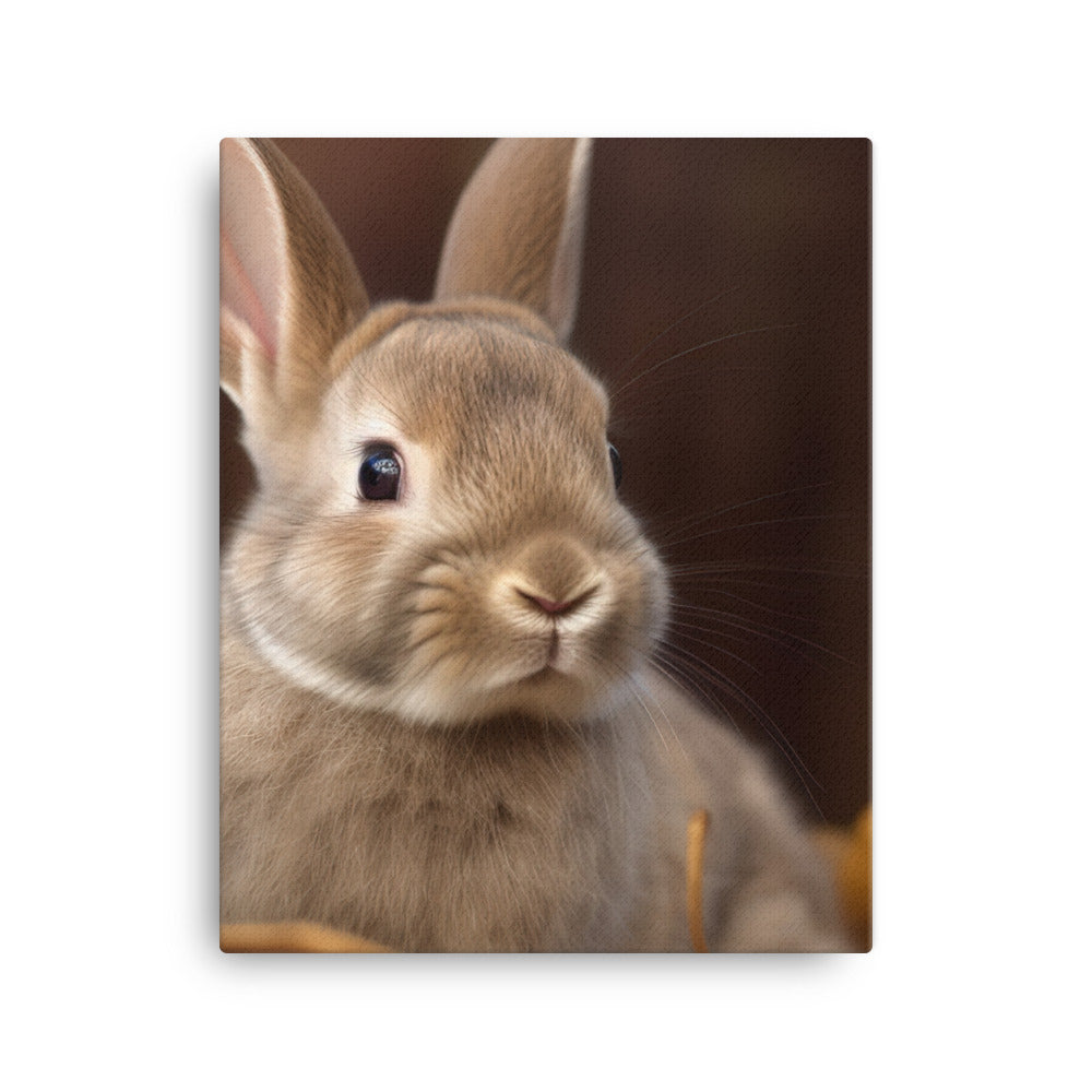 Mini Rex Bunny Canvas - PosterfyAI.com