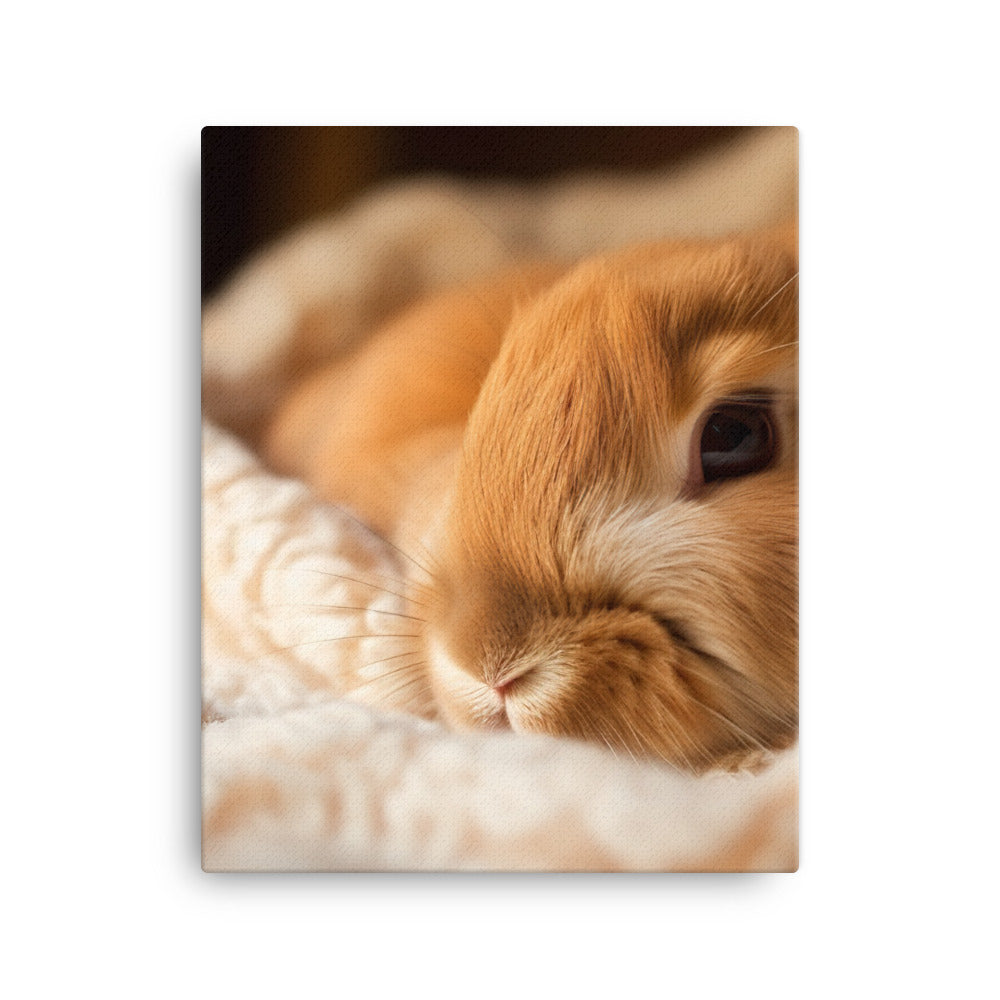 Mini Rex Bunny Canvas - PosterfyAI.com