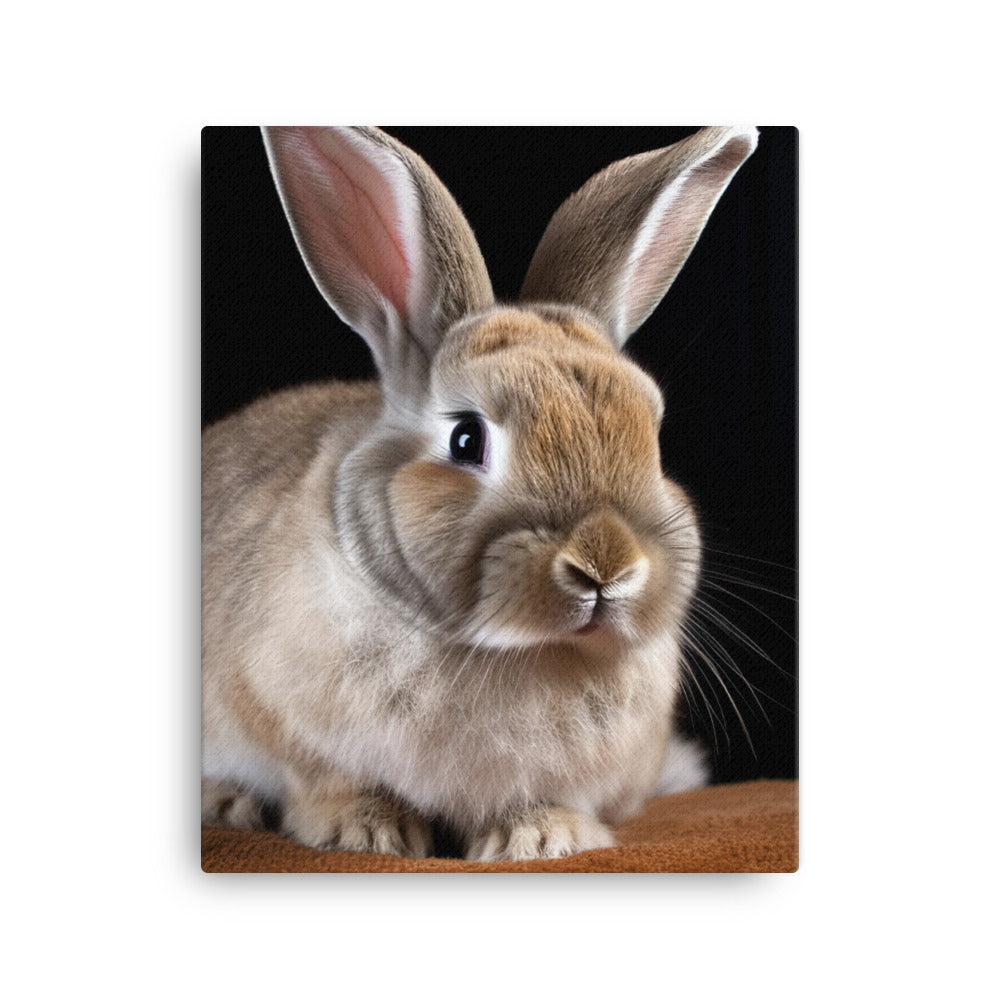 Mini Rex Bunny Canvas - PosterfyAI.com