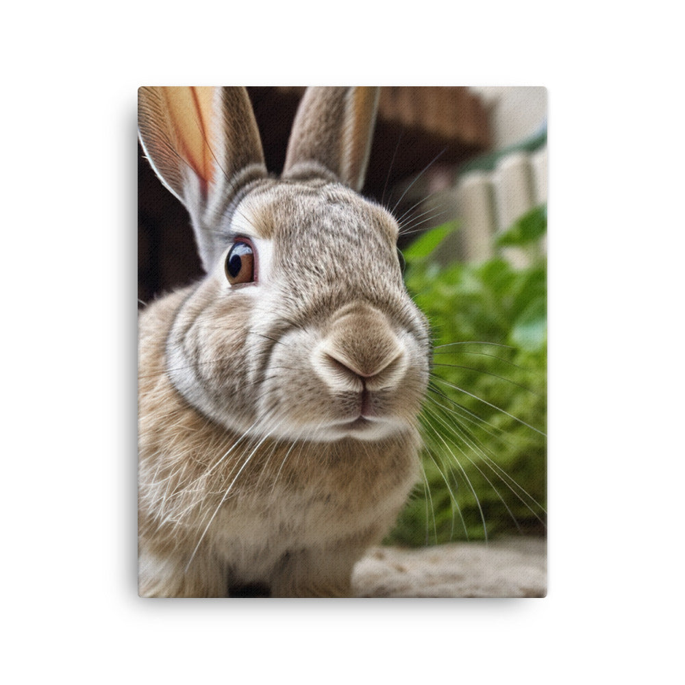 Mini Rex Bunny Canvas - PosterfyAI.com