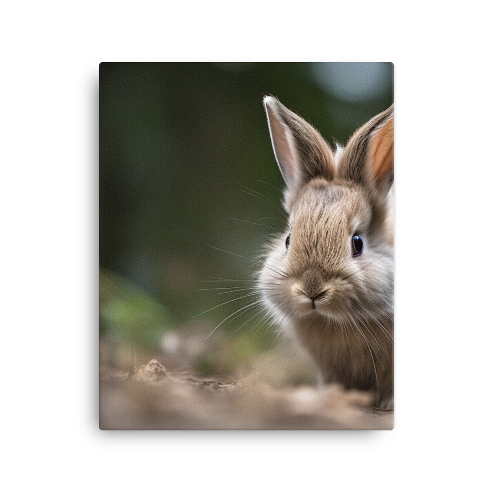 Lionhead Bunny Canvas - PosterfyAI.com