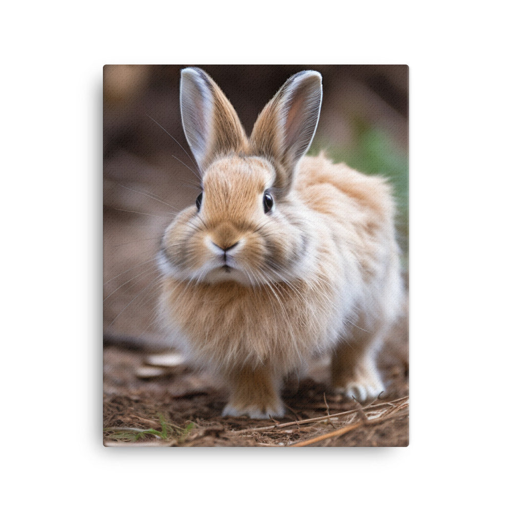 Lionhead Bunny Canvas - PosterfyAI.com