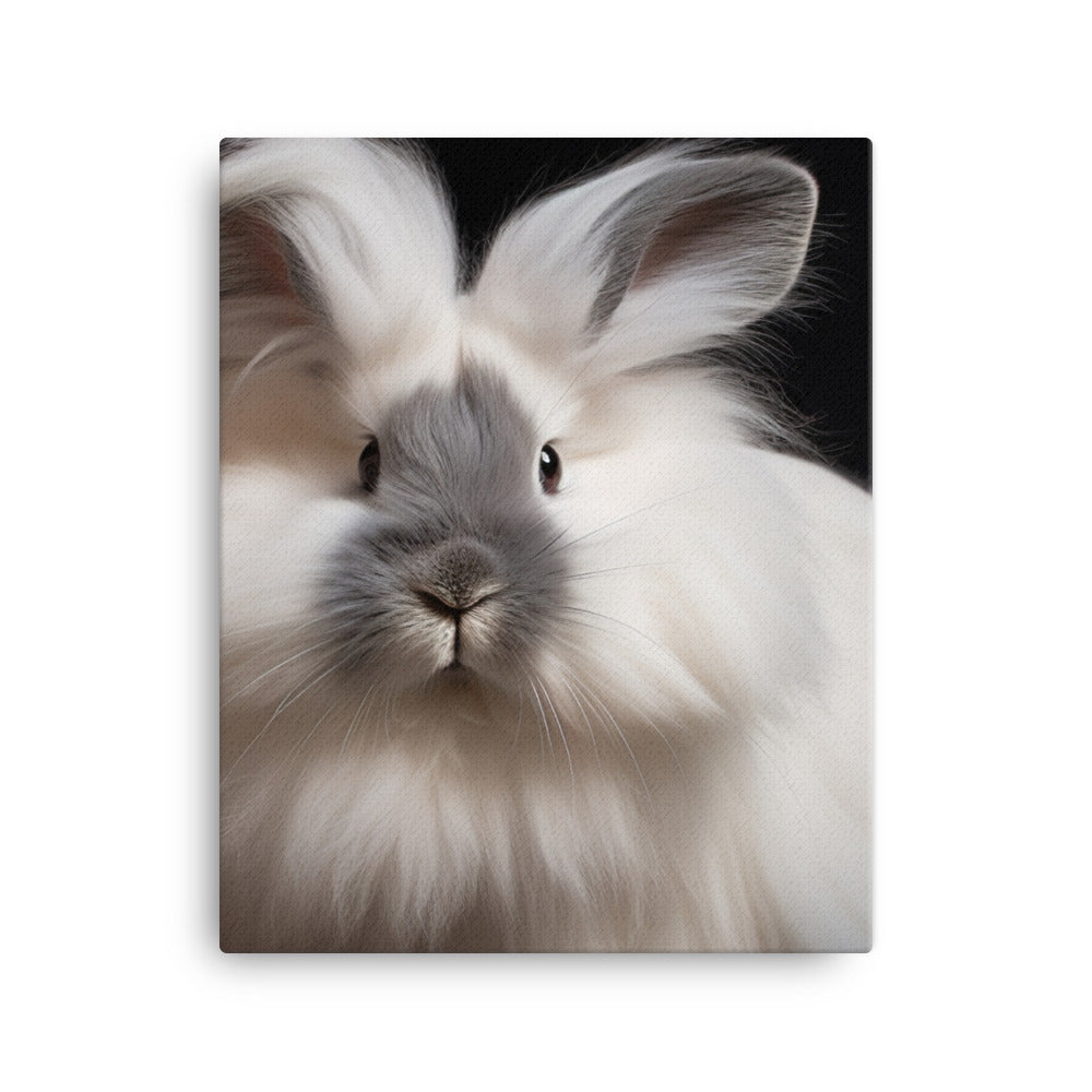 Gorgeous Lionhead Bunny Canvas - PosterfyAI.com