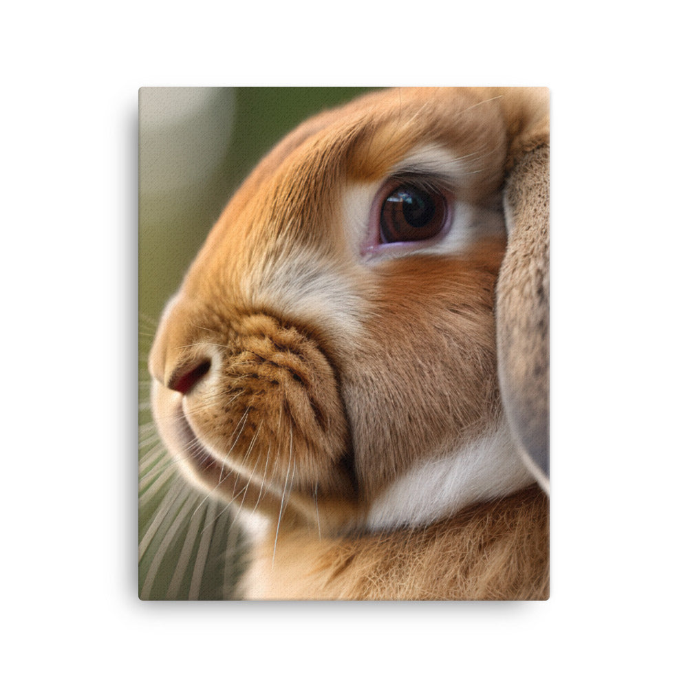 French Lop Portrait Canvas - PosterfyAI.com