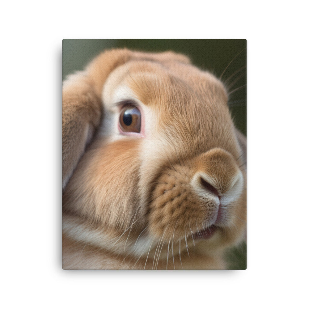 French Lop Portrait Canvas - PosterfyAI.com