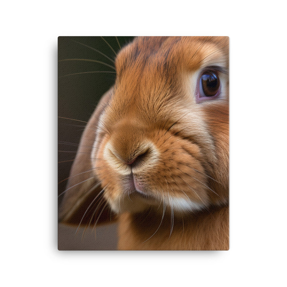 French Lop Portrait Canvas - PosterfyAI.com