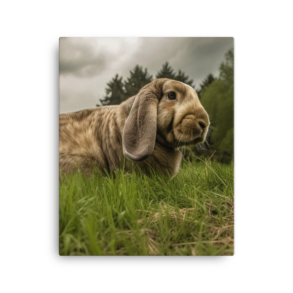 English Lop in Nature Canvas - PosterfyAI.com