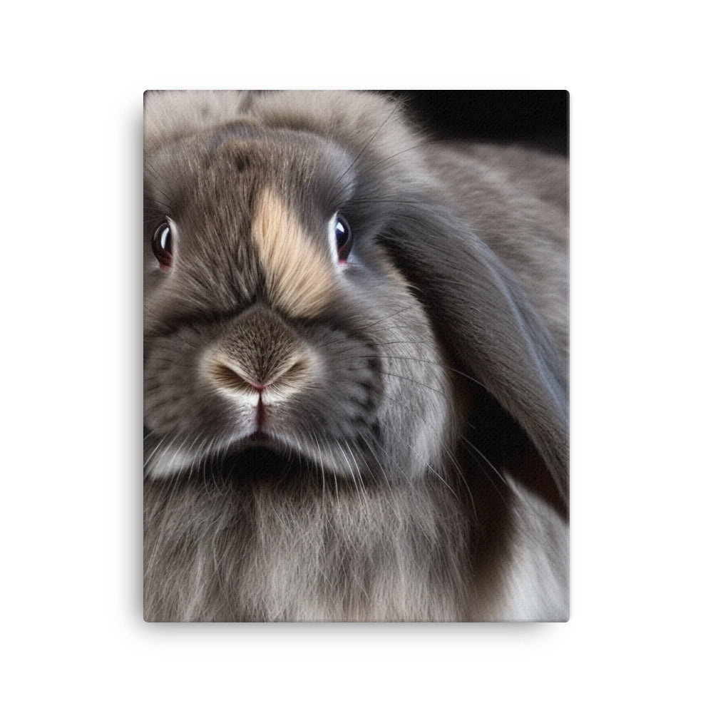 American Fuzzy Lop Portrait Canvas - PosterfyAI.com