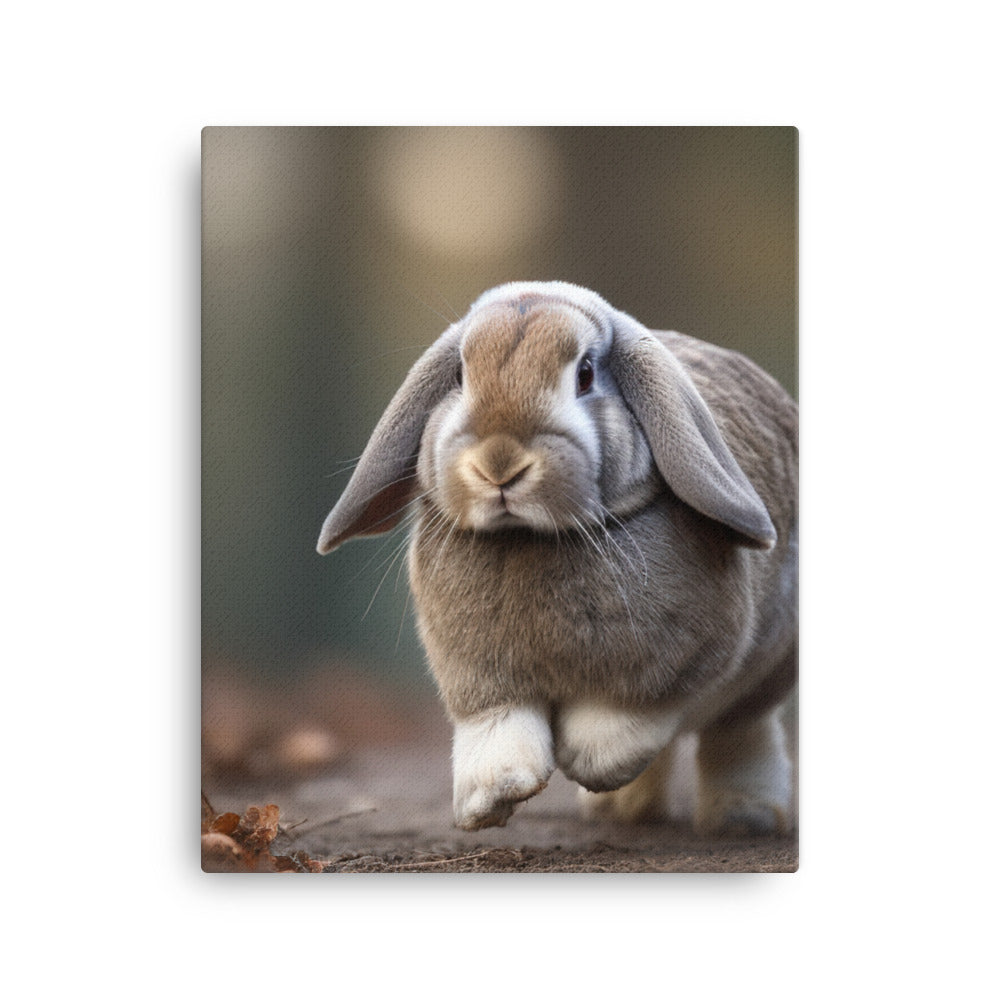 Adventurous English Lop Canvas - PosterfyAI.com