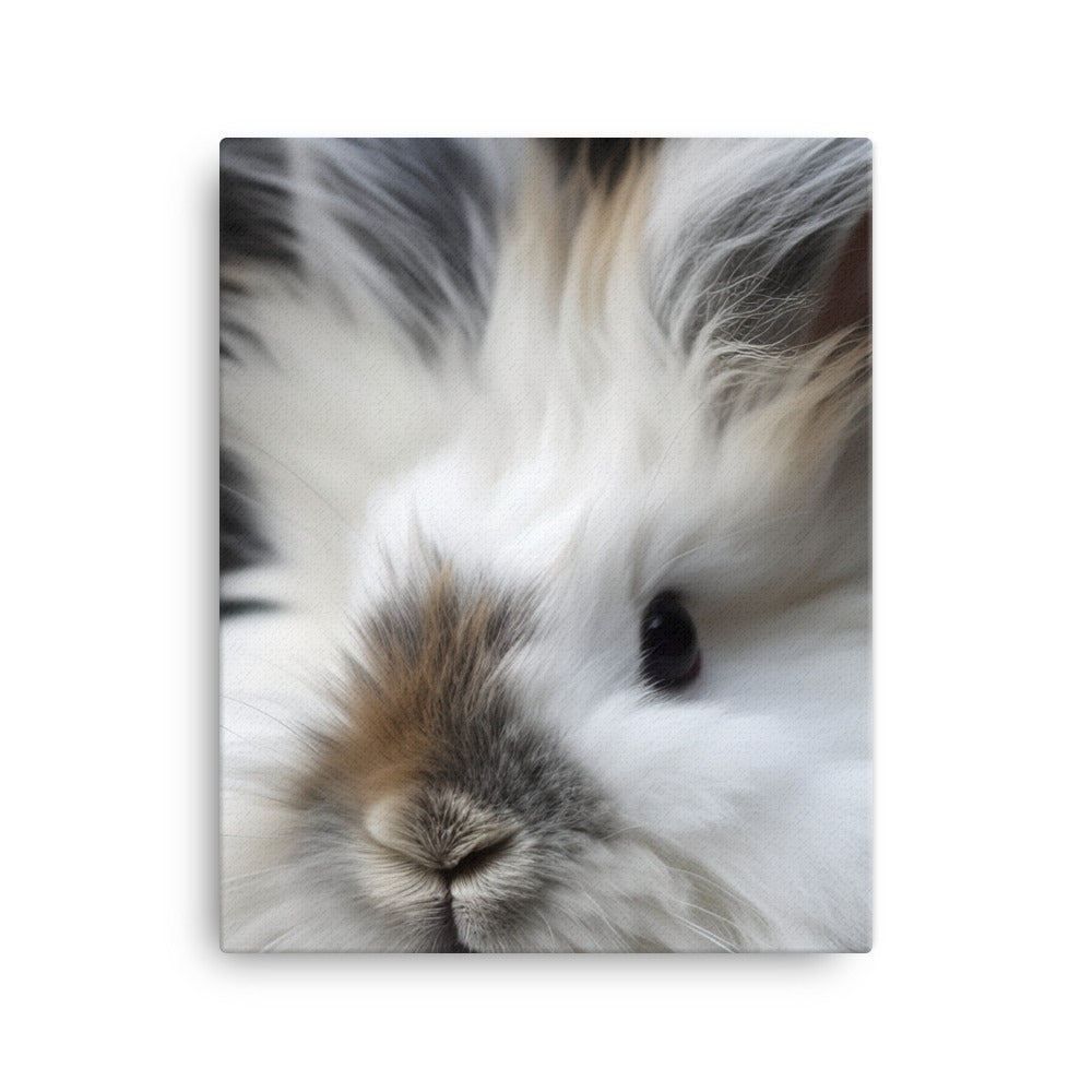 Adorable Lionhead Bunny Canvas - PosterfyAI.com