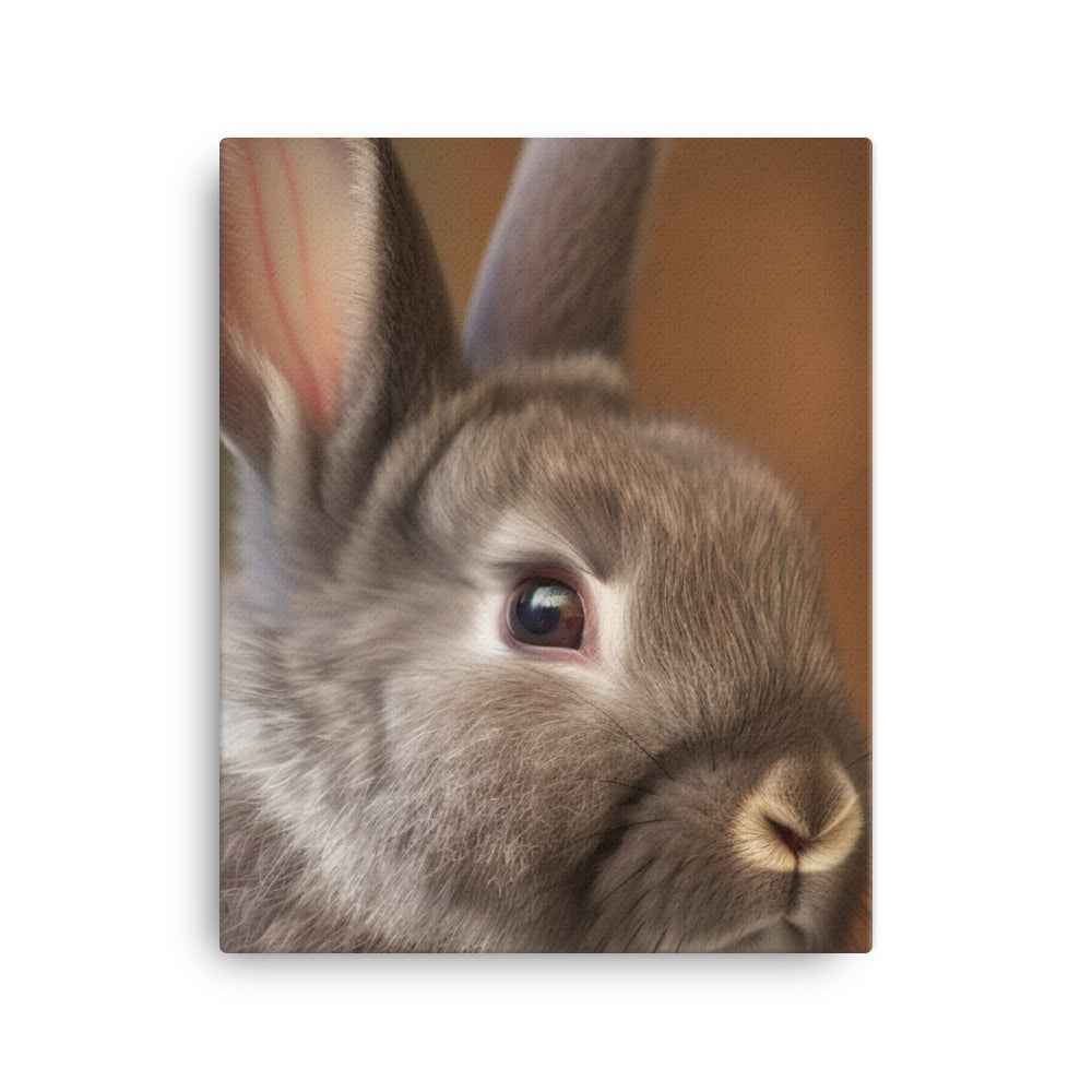 Netherland Dwarf Portrait Canvas - PosterfyAI.com