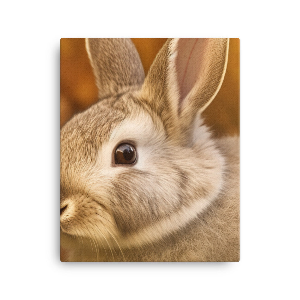 Netherland Dwarf Portrait Canvas - PosterfyAI.com