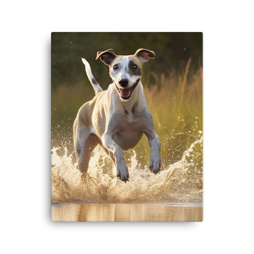 Whippet in-Action Canvas - PosterfyAI.com
