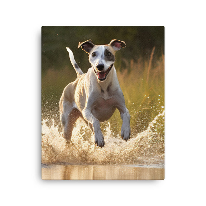 Whippet in-Action Canvas - PosterfyAI.com