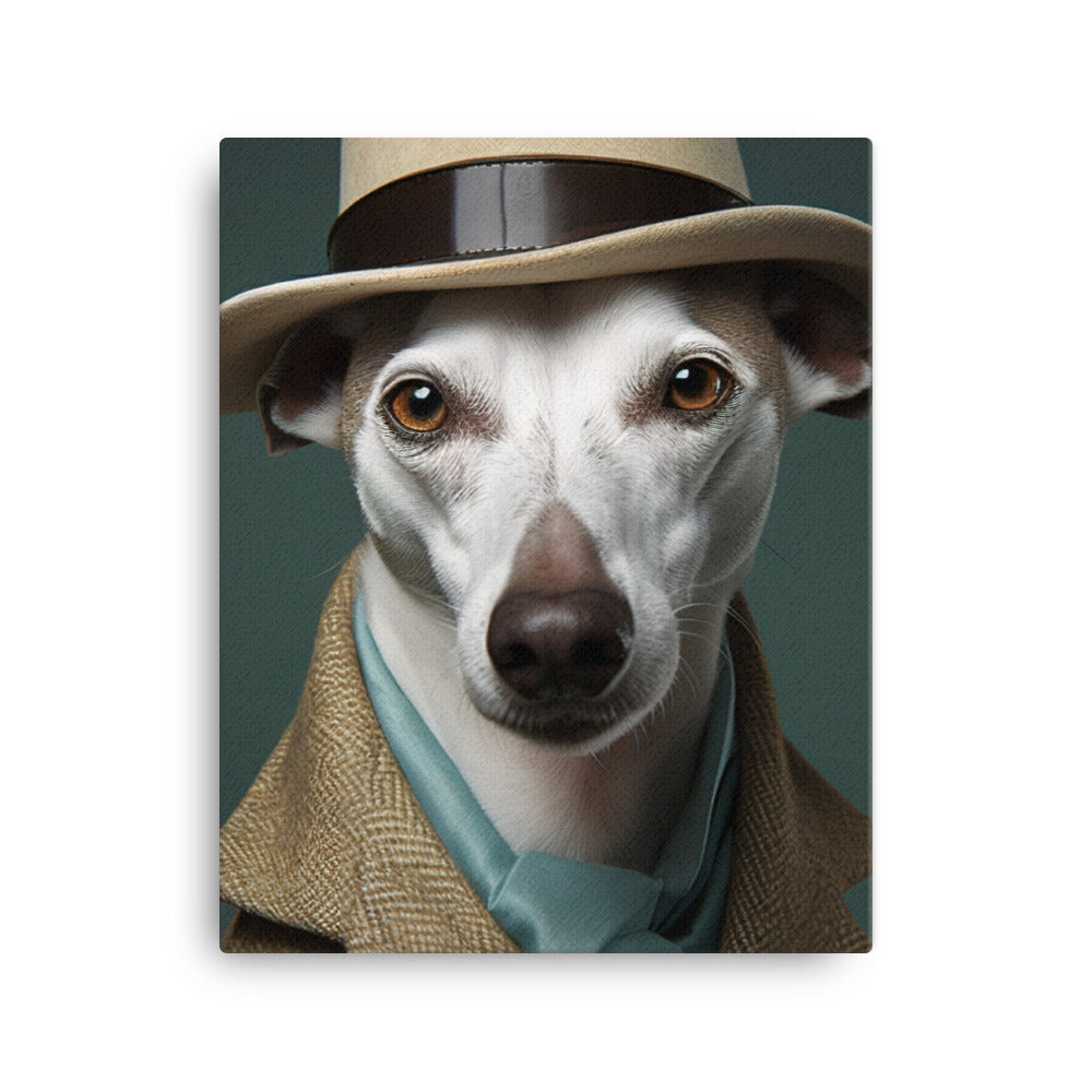 Whippet Fashionista Canvas - PosterfyAI.com
