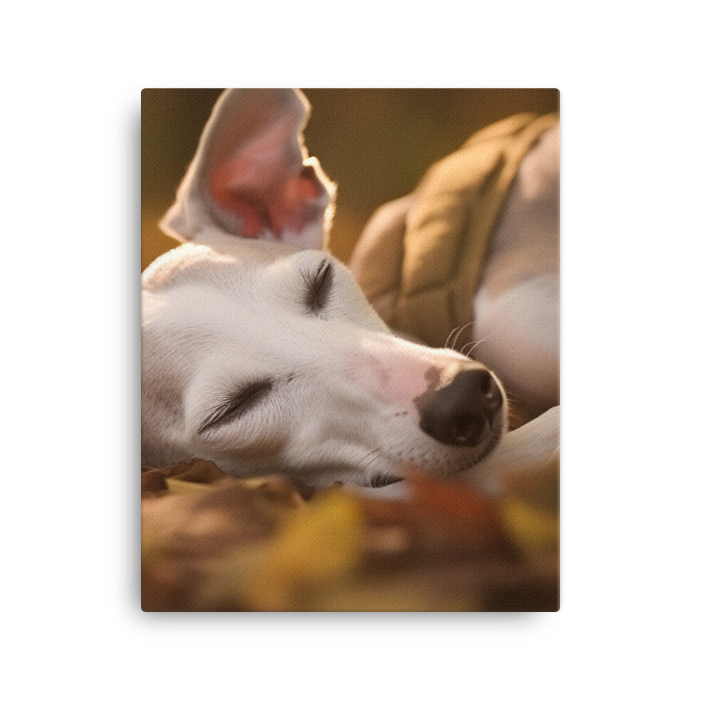 Whippet Beauty Sleep Canvas - PosterfyAI.com