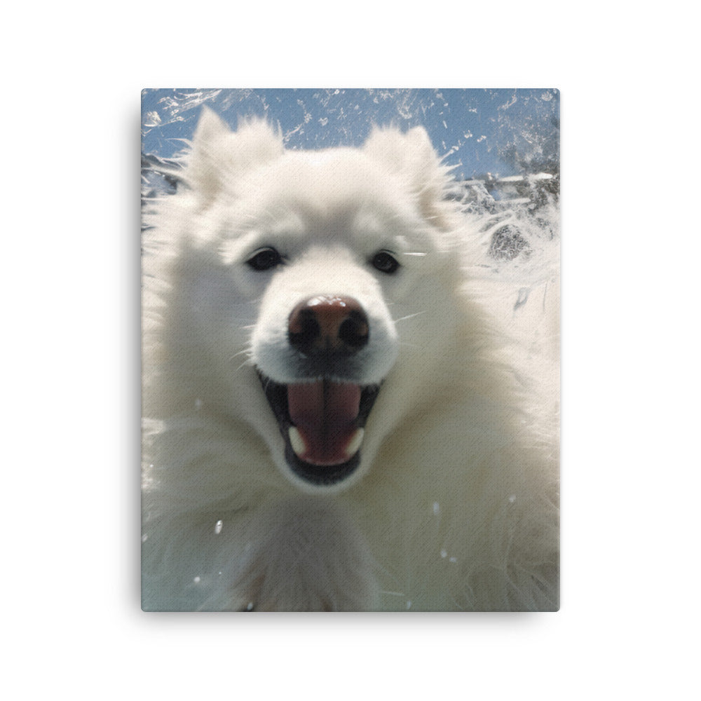 Samoyed Splash Canvas - PosterfyAI.com