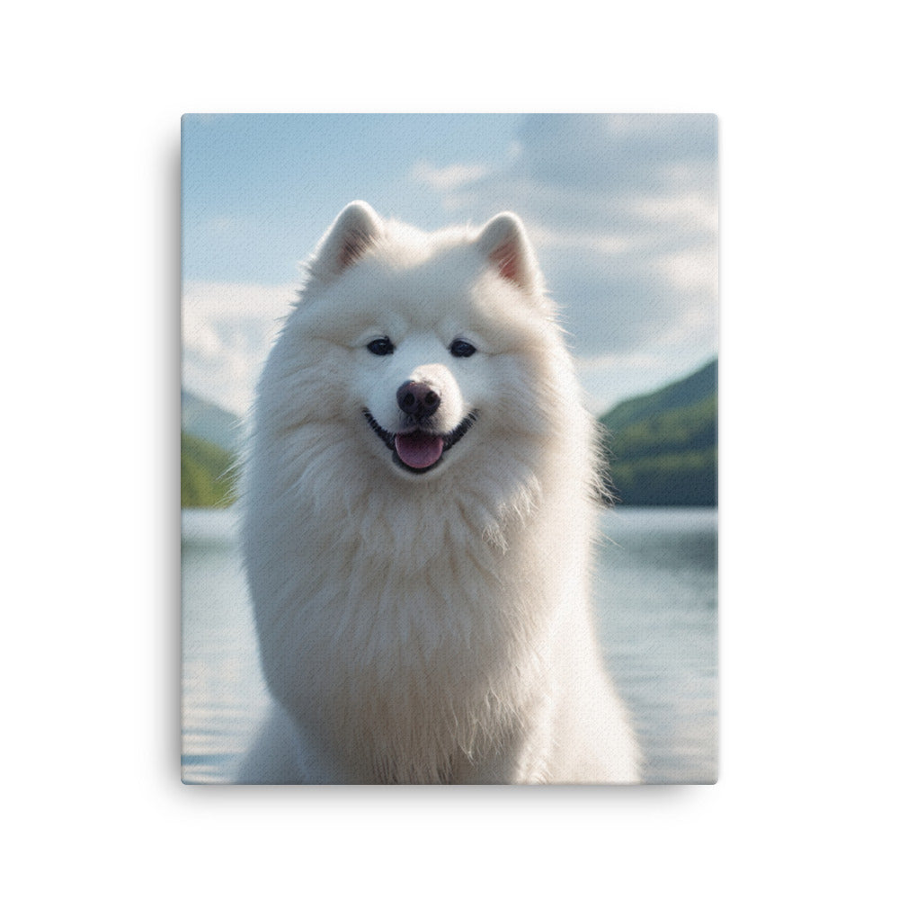 Samoyed Serenity Canvas - PosterfyAI.com