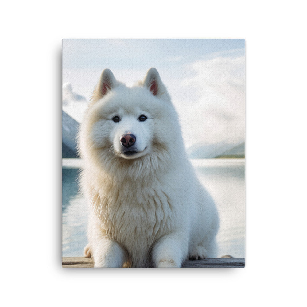 Samoyed Serenity Canvas - PosterfyAI.com