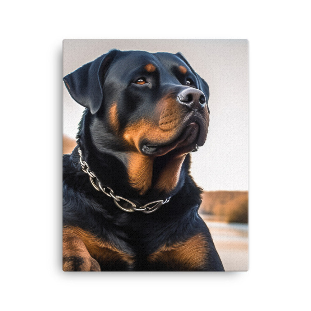 Rottweilers regal beauty Canvas - PosterfyAI.com