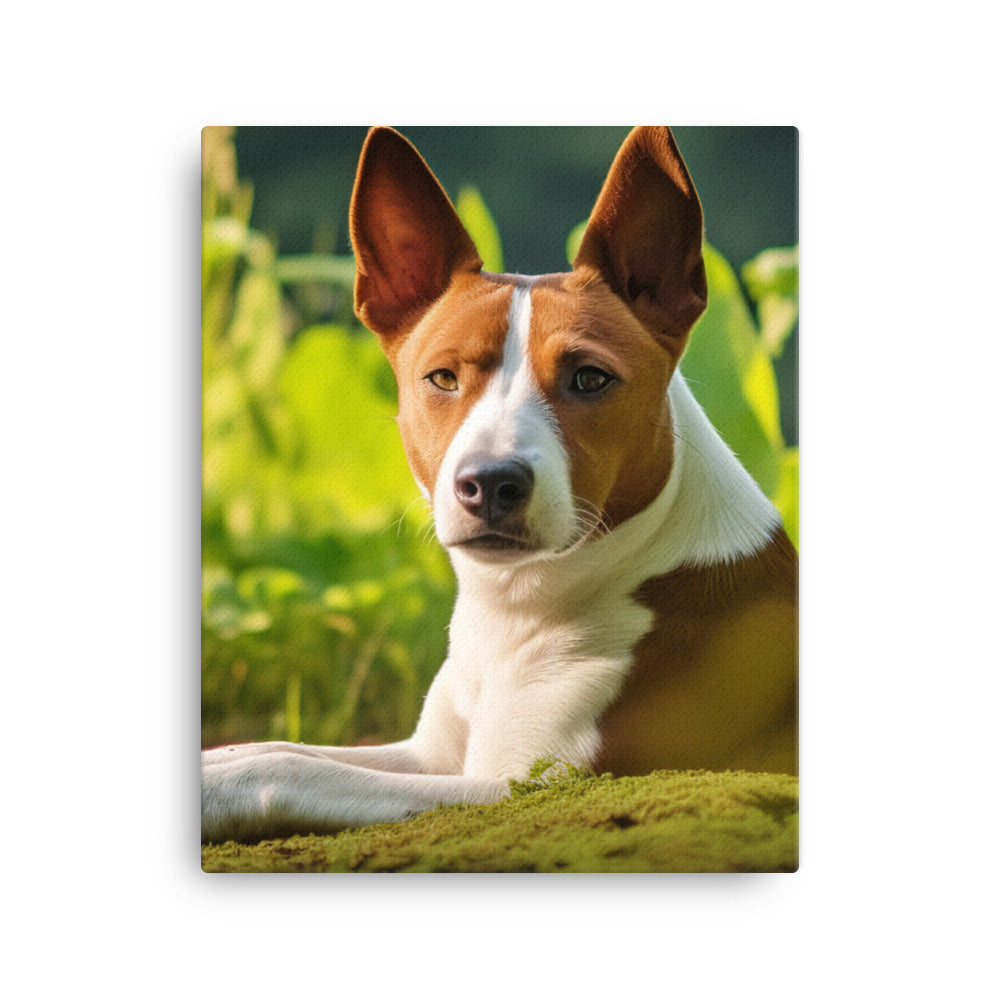 Relaxing Basenji Canvas - PosterfyAI.com