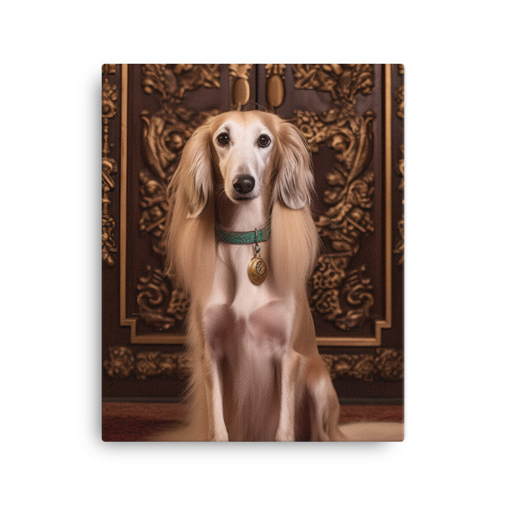 Regal Saluki Canvas - PosterfyAI.com