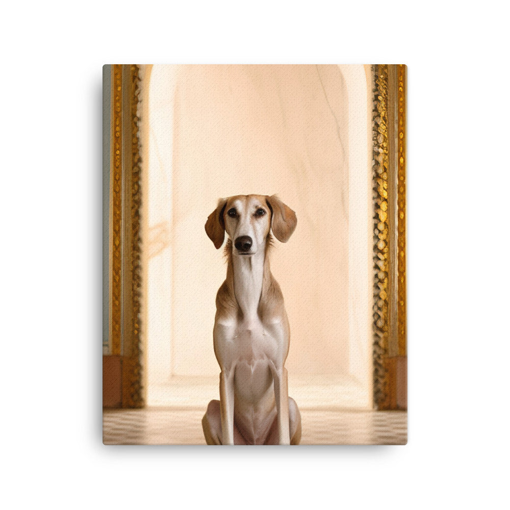 Regal Saluki Canvas - PosterfyAI.com