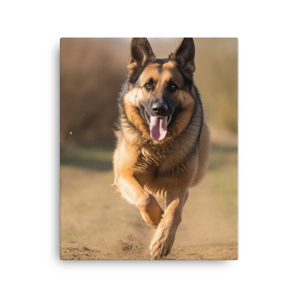 German Shepherd Canvas - PosterfyAI.com