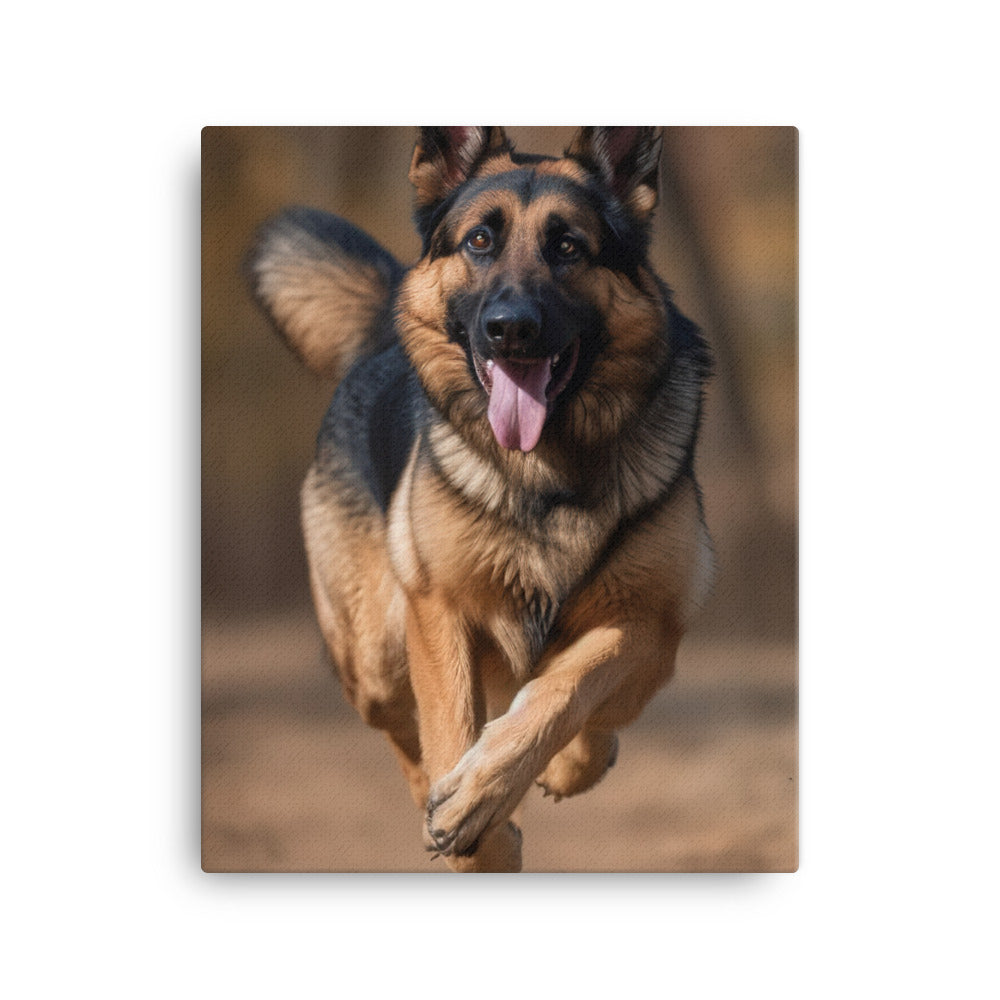 German Shepherd Canvas - PosterfyAI.com