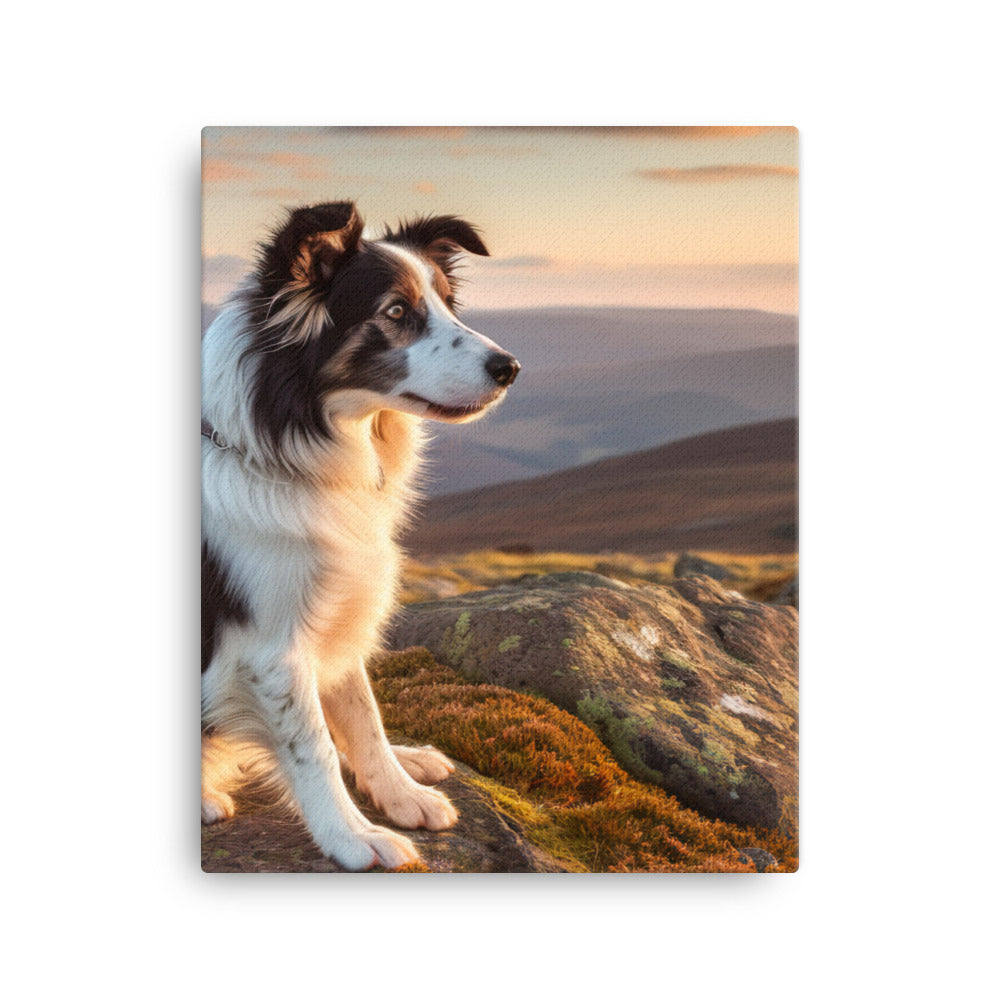 Majestic Border Collie Canvas - PosterfyAI.com