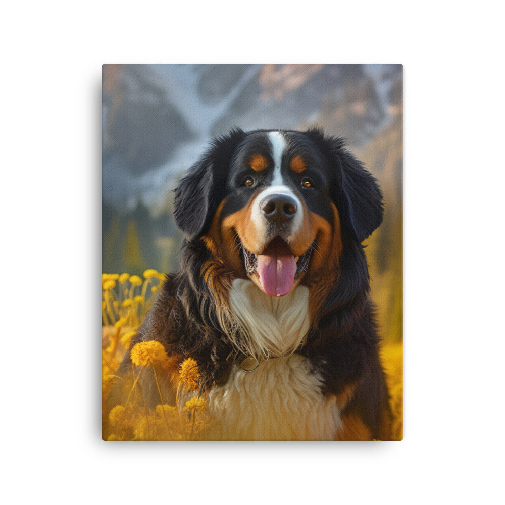 Majestic Bernese Mountain Dog Canvas - PosterfyAI.com