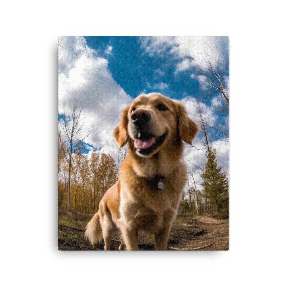 Golden Retriever Canvas - PosterfyAI.com