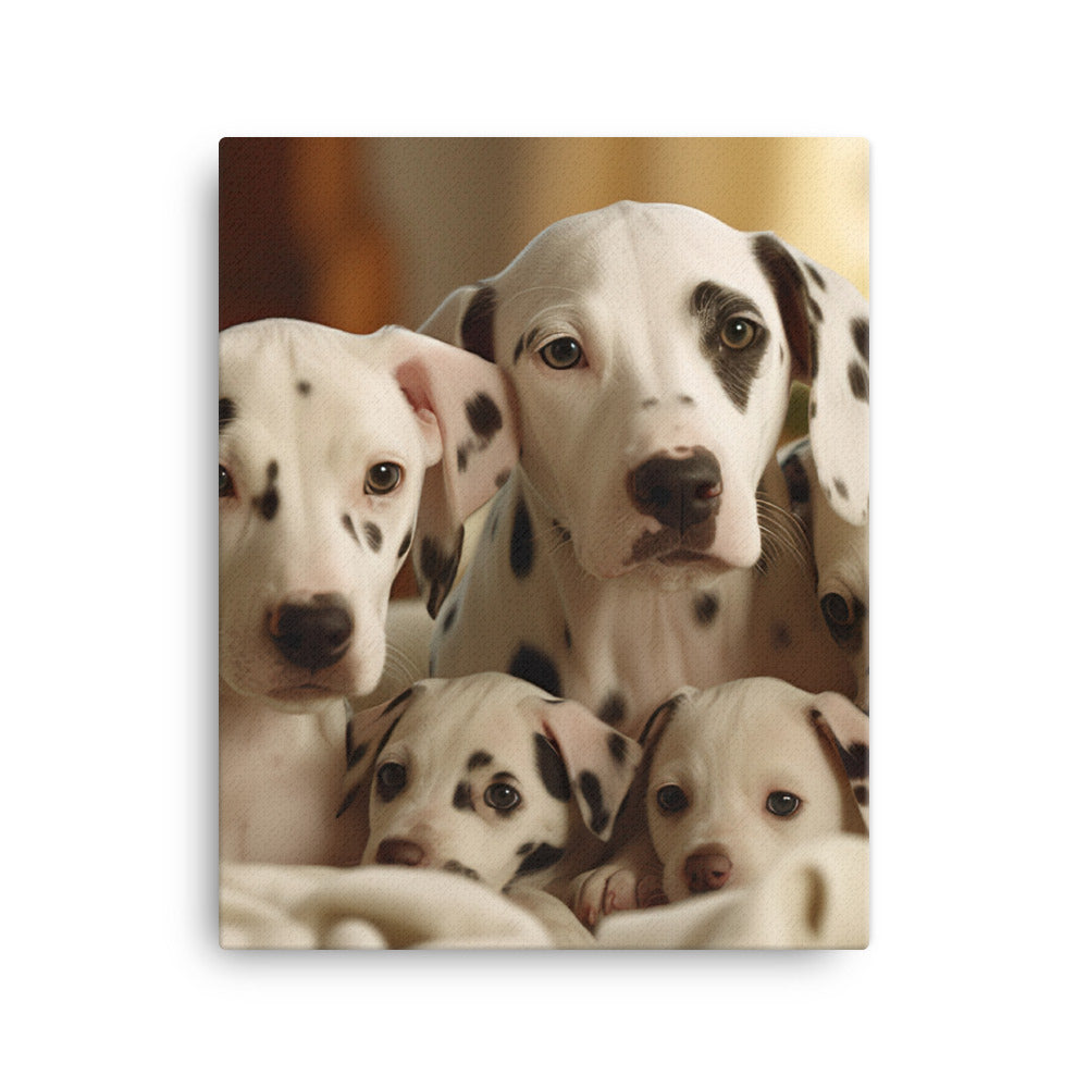 Dalmatian Family Time Canvas - PosterfyAI.com
