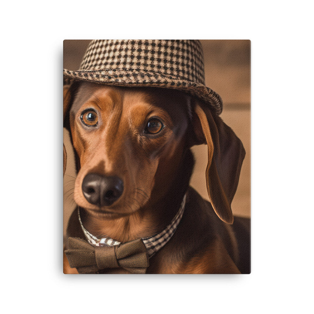 Dachshund Fashion Shoot Canvas - PosterfyAI.com