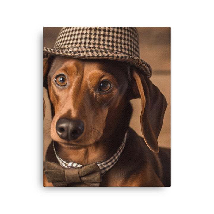 Dachshund Fashion Shoot Canvas - PosterfyAI.com