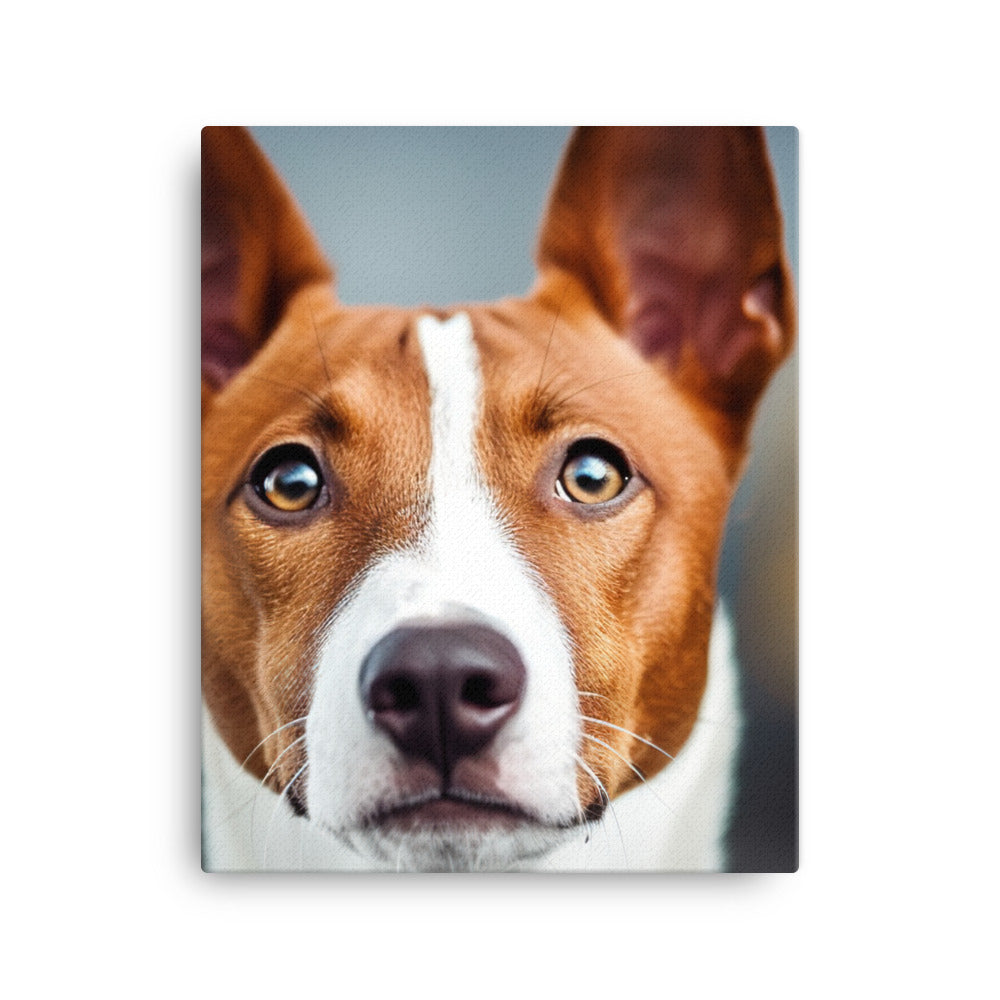 Curious Basenji Canvas - PosterfyAI.com