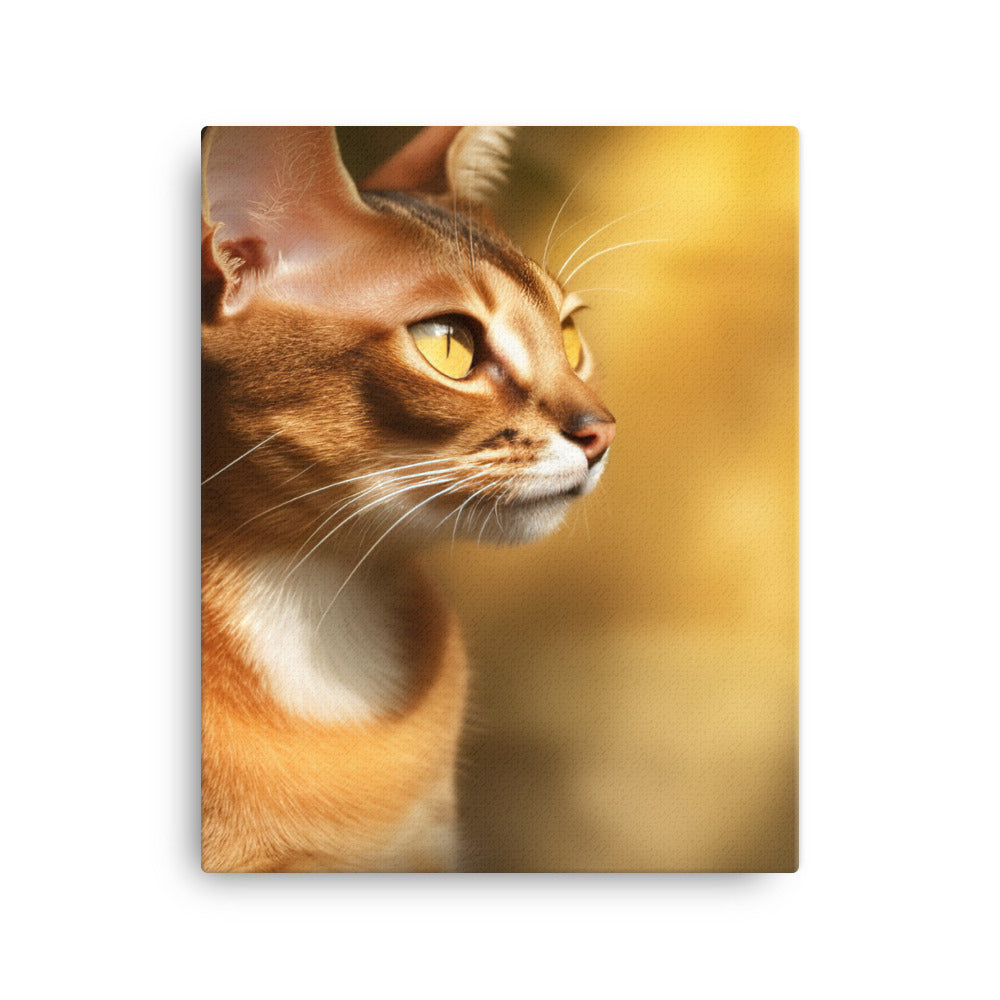 Playful Spirit of Abyssinian Cat Canvas - PosterfyAI.com