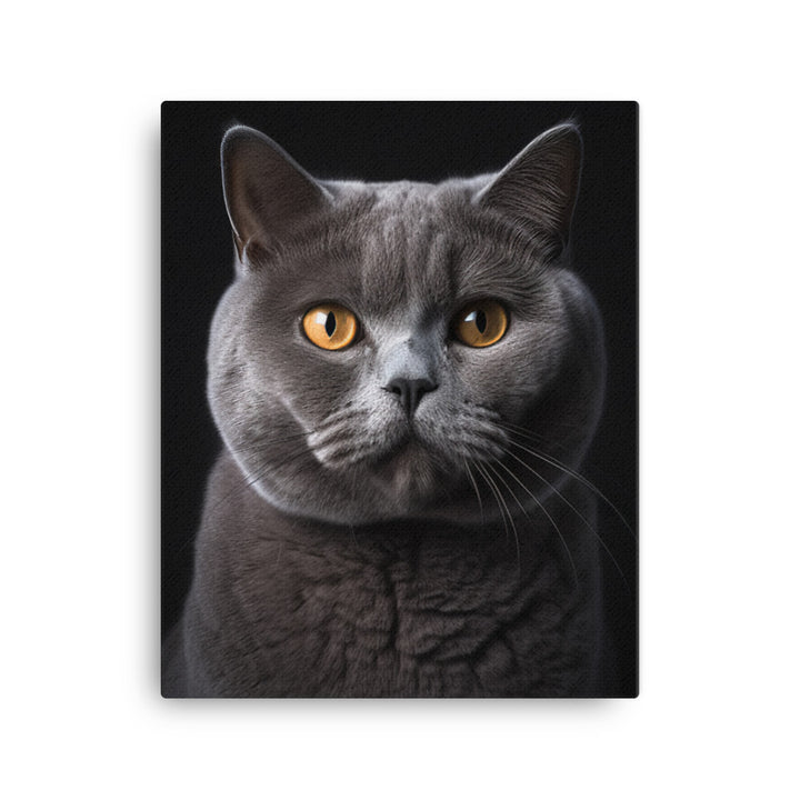 British Shorthair Cat Canvas - PosterfyAI.com