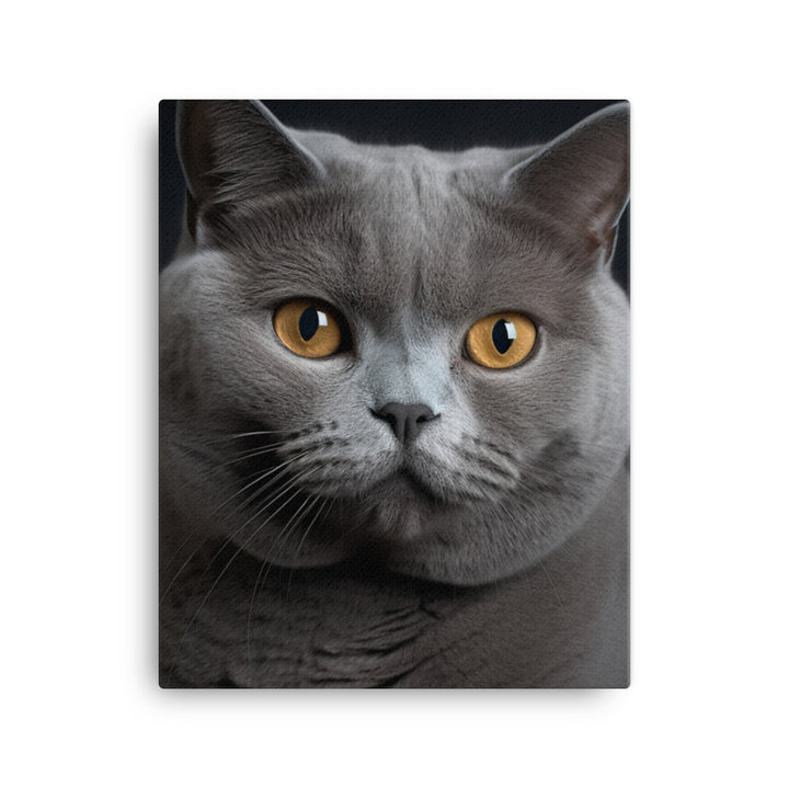 British Shorthair Cat Canvas - PosterfyAI.com