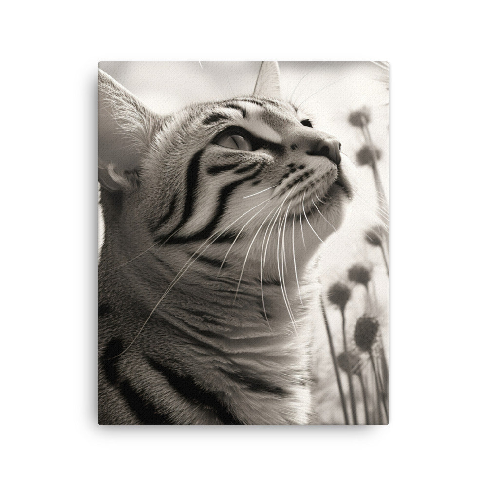 Egyptian Mau Cat Canvas - PosterfyAI.com